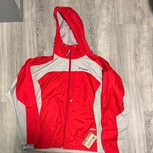 Columbia Red and Gray Windbreaker Jacket